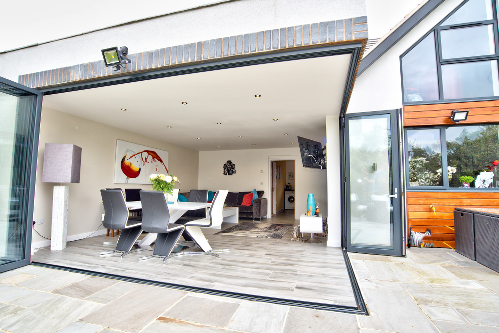 Anthracite Grey Bi Folding Patio doors